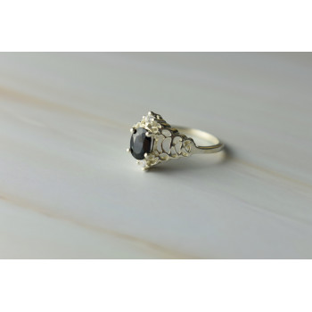 Sky Jewelry Серебряное кольцо 925 пробы со Шпинелью и фианитами