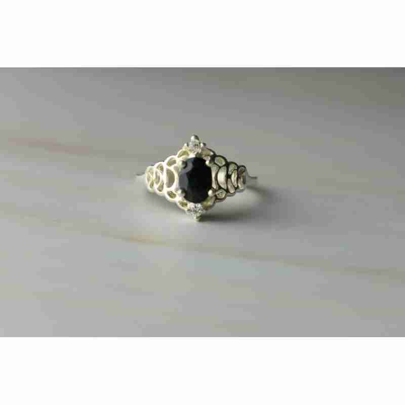Sky Jewelry Серебряное кольцо 925 пробы со Шпинелью и фианитами