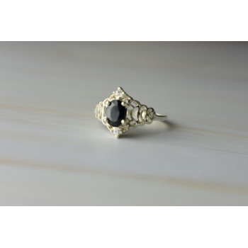 Sky Jewelry Серебряное кольцо 925 пробы со Шпинелью и фианитами