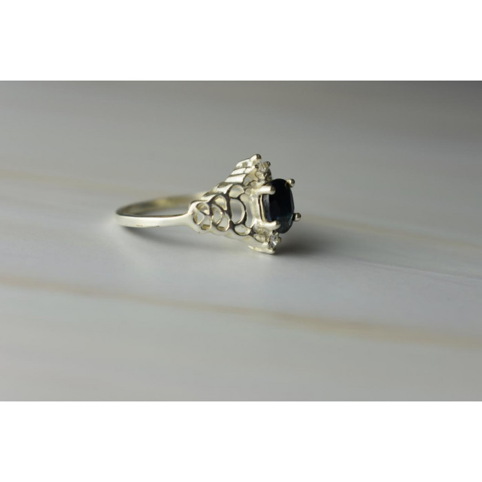 Sky Jewelry Серебряное кольцо 925 пробы со Шпинелью и фианитами