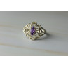 Sky Jewelry Ажурное Серебряное кольцо с Аметистом