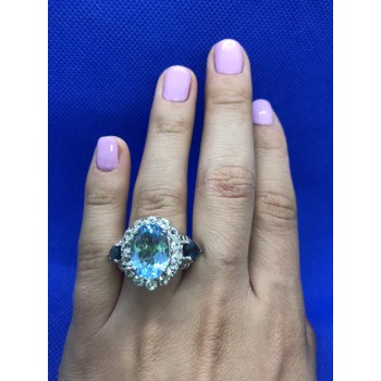 Sky Jewelry Серебряное кольцо с топазом