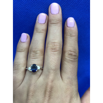 Sky Jewelry Серебряное кольцо с сапфиром