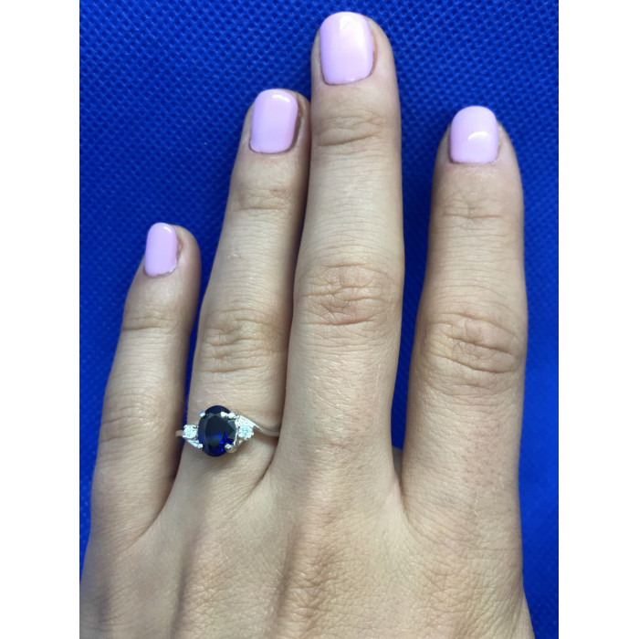 Sky Jewelry Серебряное кольцо с сапфиром