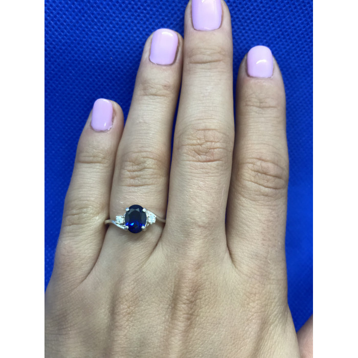 Sky Jewelry Серебряное кольцо с сапфиром