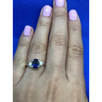 Sky Jewelry Серебряное кольцо с сапфиром
