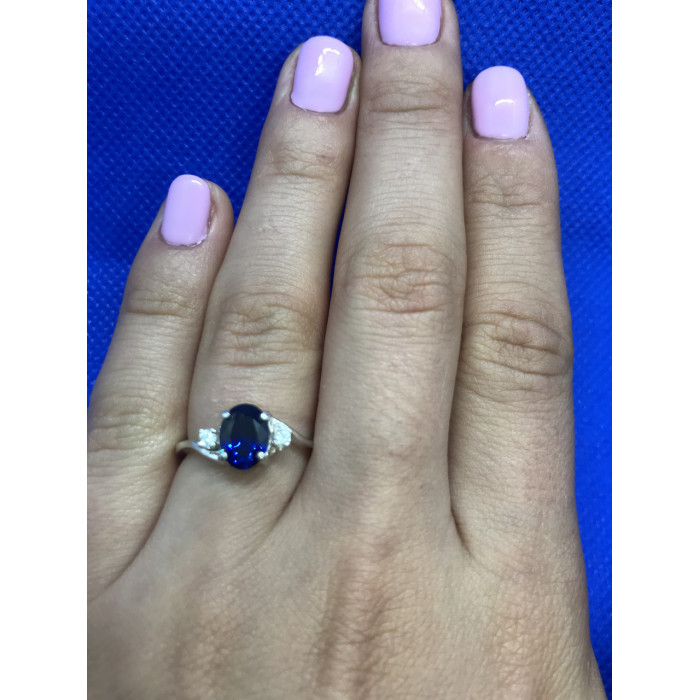 Sky Jewelry Серебряное кольцо с сапфиром