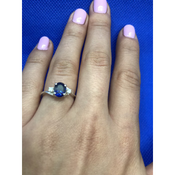 Sky Jewelry Серебряное кольцо с сапфиром