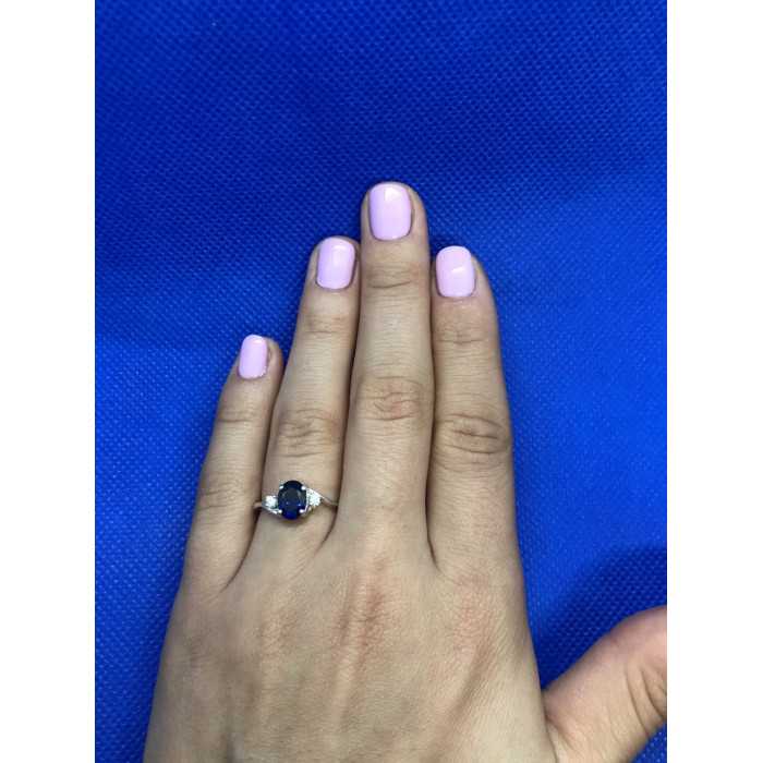 Sky Jewelry Серебряное кольцо с сапфиром