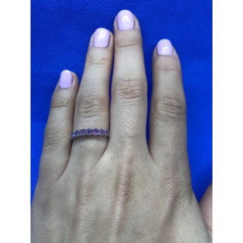 Sky Jewelry Серебряное кольцо с розовыми топазами