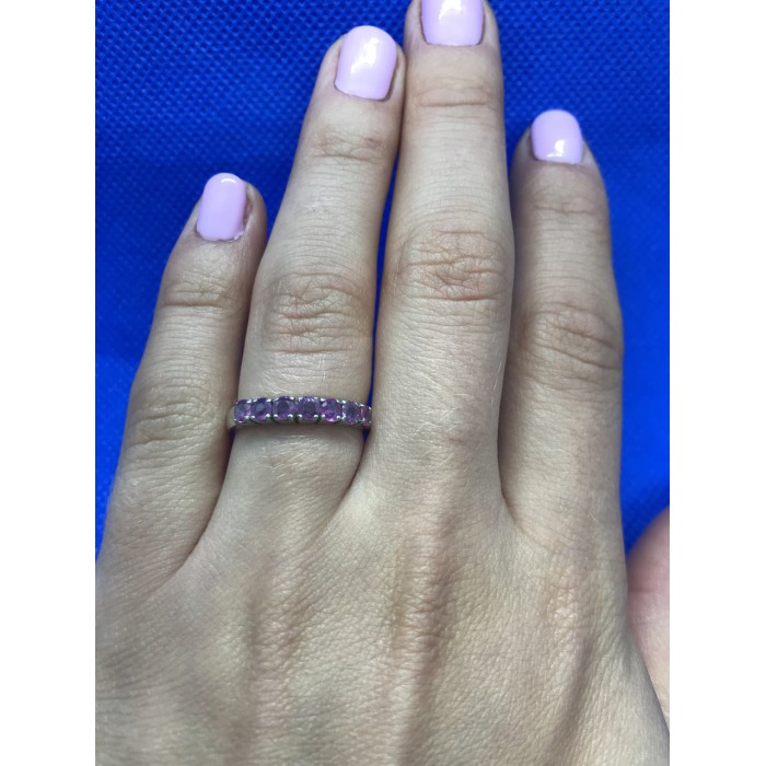 Sky Jewelry Серебряное кольцо с розовыми топазами