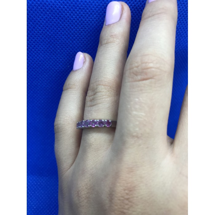 Sky Jewelry Серебряное кольцо с розовыми топазами