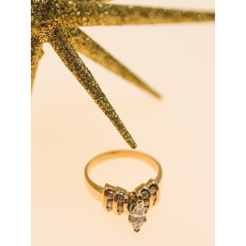 Sky Jewelry Золотое кольцо 14К (585 проба) с Бриллиантом