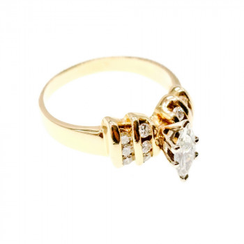 Sky Jewelry Золотое кольцо 14К (585 проба) с Бриллиантом