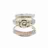 Sky Jewelry Золотое Эксклюзивное Тройное кольцо 14К (585 проба) с Бриллиантом