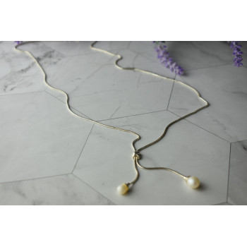 Sky Jewelry Серебряное ожерелье с жемчугом 925 проба