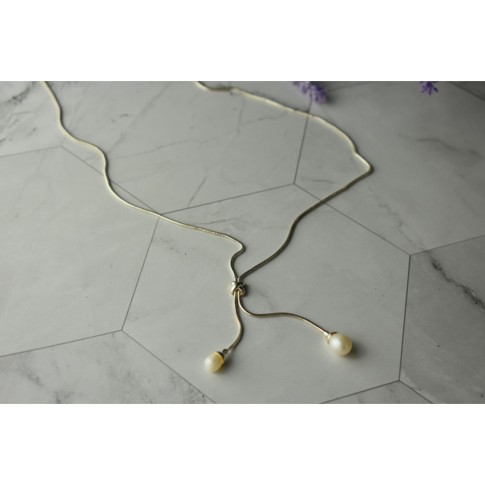 Sky Jewelry Серебряное ожерелье с жемчугом 925 проба