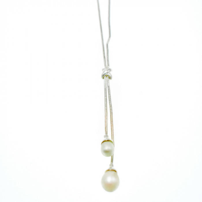 Sky Jewelry Серебряное ожерелье с жемчугом 925 проба