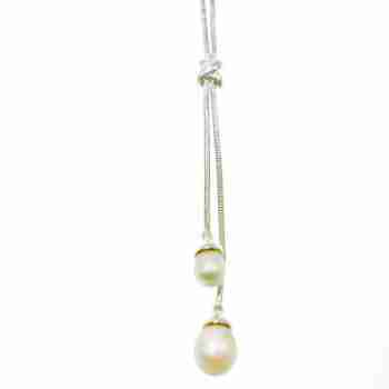 Sky Jewelry Серебряное ожерелье с жемчугом 925 проба