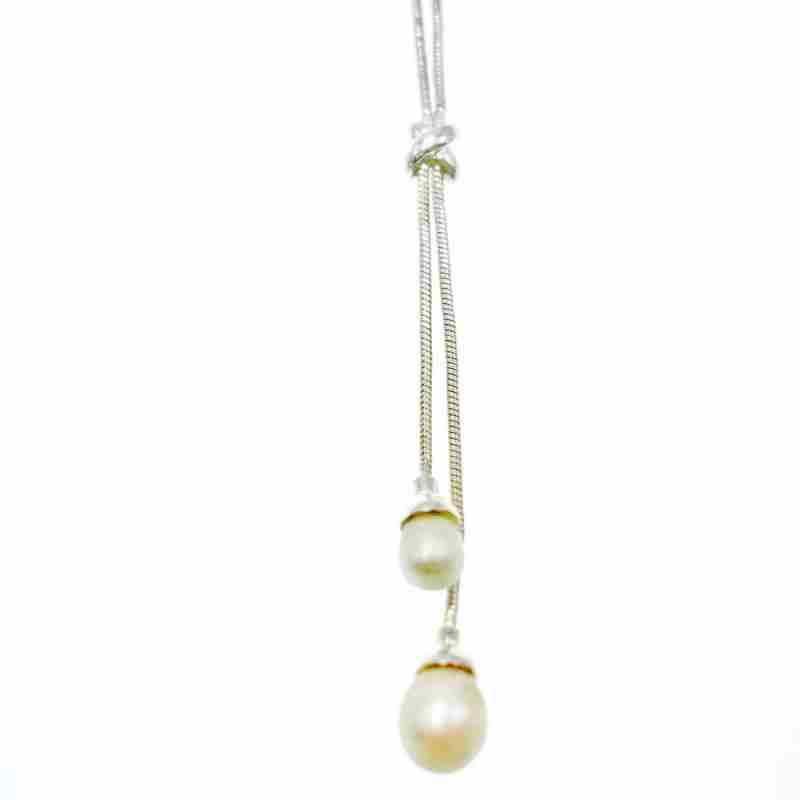 Sky Jewelry Серебряное ожерелье с жемчугом 925 проба