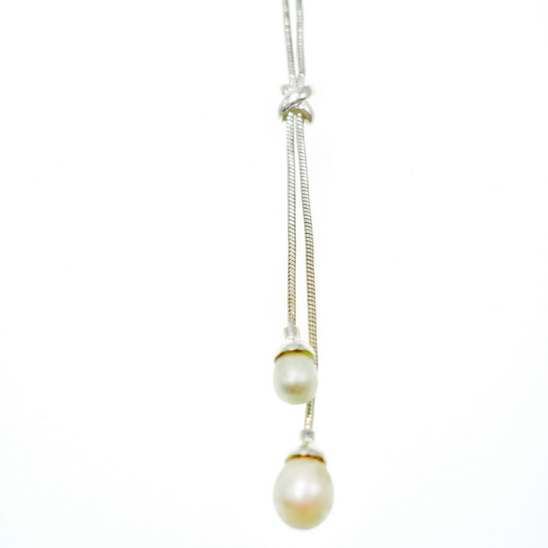 Sky Jewelry Серебряное ожерелье с жемчугом 925 проба