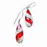 Sky Jewelry Винтажные Серебряные серьги  с красной Яшмой