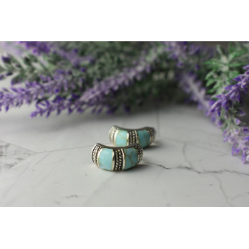 Sky Jewelry Серебряные серьги-гвоздики  с Бирюзой 925 проба