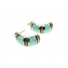 Sky Jewelry Серебряные серьги-гвоздики  с Бирюзой 925 проба