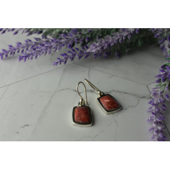 Sky Jewelry Винтажные Серебряные серьги с Яшмой 925 проба