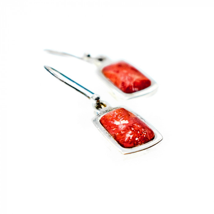 Sky Jewelry Винтажные Серебряные серьги с Яшмой 925 проба