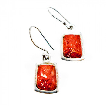 Sky Jewelry Винтажные Серебряные серьги с Яшмой 925 проба