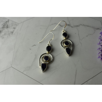 Sky Jewelry Серебряные серьги  с  Иолитом 925 проба