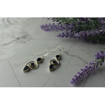 Sky Jewelry Серебряные серьги  с  Иолитом 925 проба