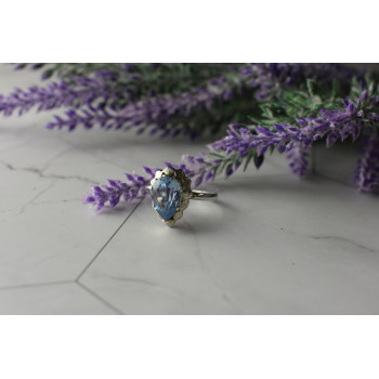 Sky Jewelry Винтажное Серебряное кольцо с топазом