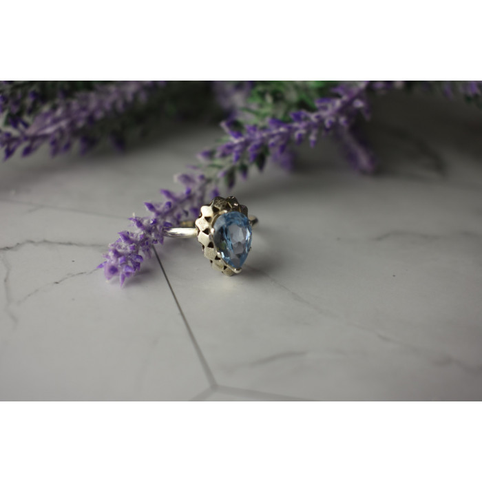Sky Jewelry Винтажное Серебряное кольцо с топазом