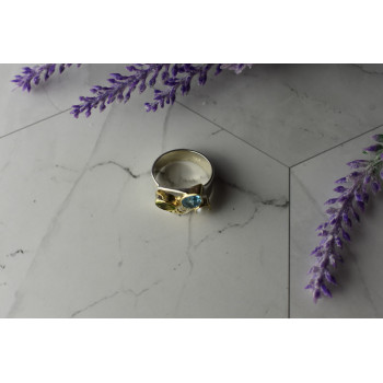 Sky Jewelry Серебряное кольцо с Жемчугом, Голубой Шпинелью и Перидотом