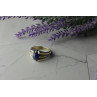 Sky Jewelry Серебряное кольцо с камнем Синий Звездчатый Сапфир