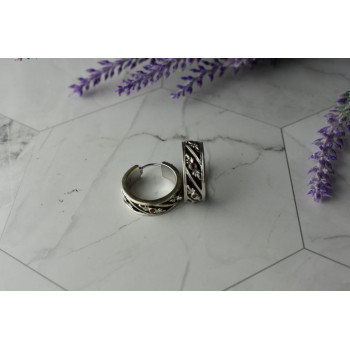 Sky Jewelry Серебряные серьги с черной эмалью и камнями розовая Шпинель