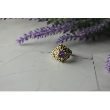 Sky Jewelry Серебряное кольцо с камнем Турмалин и Марказит