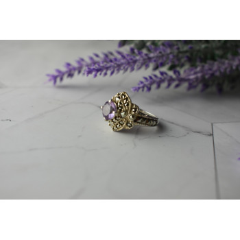 Sky Jewelry Серебряное кольцо с камнем Турмалин и Марказит