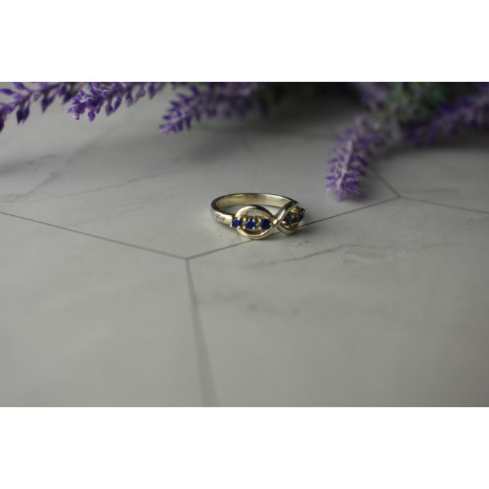 Sky Jewelry Серебряное кольцо 925 пробы с Турмалином и Шпинелью