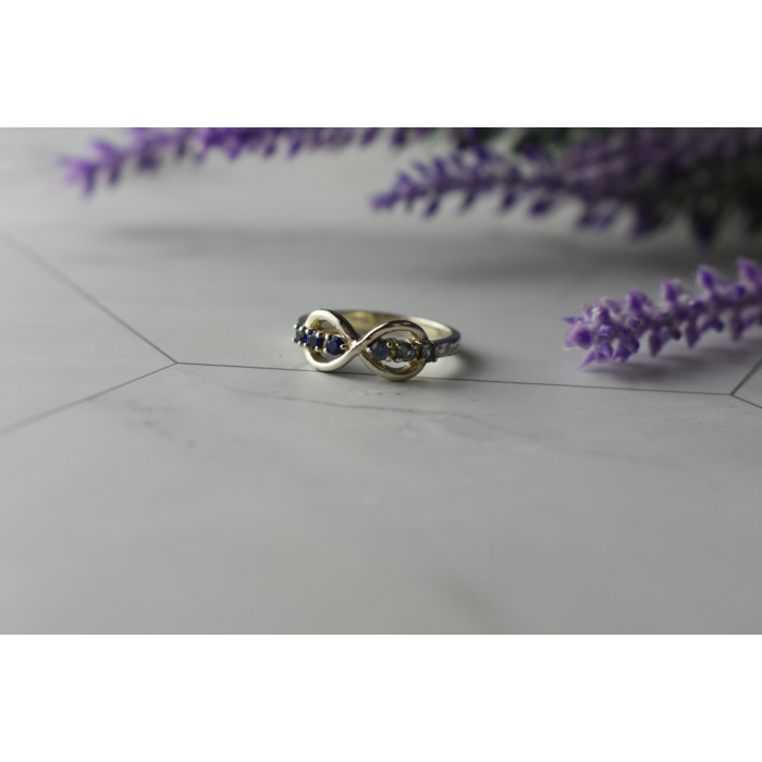 Sky Jewelry Серебряное кольцо 925 пробы с Турмалином и Шпинелью