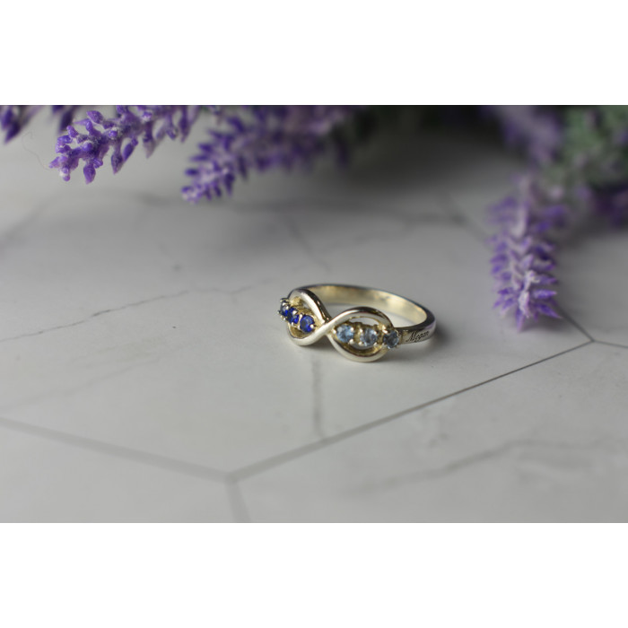 Sky Jewelry Серебряное кольцо 925 пробы с Турмалином и Шпинелью