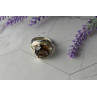 Sky Jewelry Серебряное кольцо  с камнем Гессонит