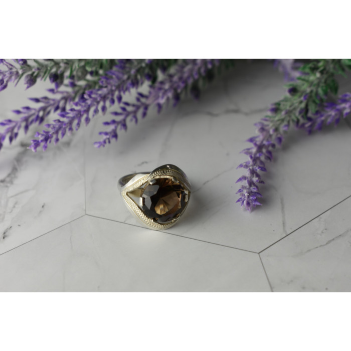 Sky Jewelry Серебряное кольцо  с камнем Гессонит