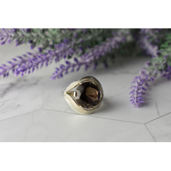 Sky Jewelry Серебряное кольцо  с камнем Гессонит