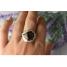 Sky Jewelry Серебряное кольцо  с камнем Гессонит
