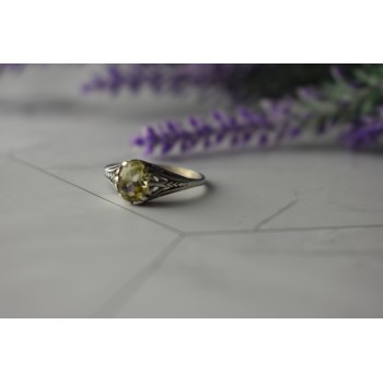 Sky Jewelry Серебряное кольцо с камнем Демантоид