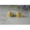 Sky Jewelry Золотые серьги 14К (585 проба) с разноцветными вставками из Эмали