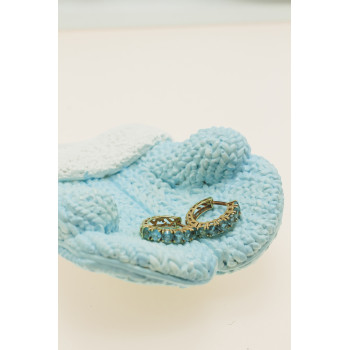 Sky Jewelry Золотые серьги 14К (585 проба) с Небесно-Голубыми  Топазами